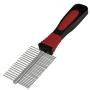 Mangostyle Stainless Steel Dog Cat Comb, Double Sided Pet Grooming Detangler Hair Brush for Anti Shedding Dematting