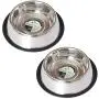 Iconic Pet 12 Cup Stainless Steel Non-Skid Pet Bowl for Dog or Cat (2 Pack) Iconic Pet 12 Cup Stainless Steel Non-Skid Pet Bowl for Dog or Cat (2 Pack)