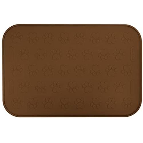 SmithBuilt 19'' x 12'' Dog Food Mat - Waterproof Non-Slip Silicone Cat Pet Bowl Feeding Placemat