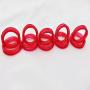 NikoNiko 10 Sparkling Red Rubber Rings Thumb Ring Sizing Insert for Grooming Scissors : 5L 5S