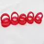 NikoNiko 10 Sparkling Red Rubber Rings Thumb Ring Sizing Insert for Grooming Scissors : 5L 5S