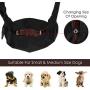 Lukovee Pet Sling, Hand Free Dog Sling Carrier Adjustable Padded Strap Tote Bag Breathable Cotton Shoulder Bag Front Pocket Safety Belt Carrying Small Dog Cat Puppy Machine Washable