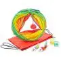 Cat Tunnel for Indoor Cats, Includes Storage Bag and Toys (45 x 10 in, 6 Pieces)