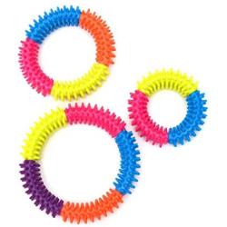 Ychaoya Rubber Pet Training Spinose Ring Non-Toxic Playing Chew Toys, Size: 12.5cm, Random Color Delivery