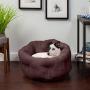 Furhaven Pet Dog Bed - Cooling Gel Memory Foam Faux Fleece and Chenille Soft Woven Traditional Sofa-Style Living Room Couch Pet Bed with Removable Cover for Dogs and Cats