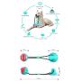 Dog Chew Toys with Sucker, Dogs Training Treats Teething Rope Toys with Suction Cup for Boredom, Dog Puzzle Treat Food Dispensing Ball Toy, Suitable for Small Large Dogs