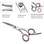 7 inch Dog Grooming Kit Pet Cat Grooming Scissors Tool Round Tips Professional Stainless Steel Curved Straight Thinning Shears Clippers