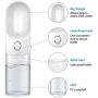 Pet Water Bottle, Leak-Proof Dog Water Dispenser with Drinking Feeder for Pets - Outdoor Walking, Hiking, Traveling - Portable and Convenient, Food-Grade, BPA-Free -Multi-Color Options CLEAR 14oz