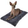 SHU UFANRO Dog Bed Crate Bed Washable Anti-Slip Dog Crate Pad Luxurious Self Warming Flannel Pet Bed for Large Medium Small Dogs and Cats 24''/30''/36''/42''