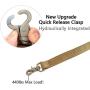 Tactical Dog Harness Vest Adjustable Military Bungee Dog Leash Elastic Leads Rope with Handle(Coyote Brown,Large)