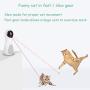 1PC LED Automatic Pet Toy Automatic Cat Toys Intelligent Automatic Cat Sports Training Fun Rotating Toy Multi-Angle USB Battery Dual-Use Cat Partner Toy