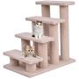 TimmyHouse Pet Step Stair Ramp Tower Condo Play Climb Cat Kitten Furniture Toy 4 Tier Beige