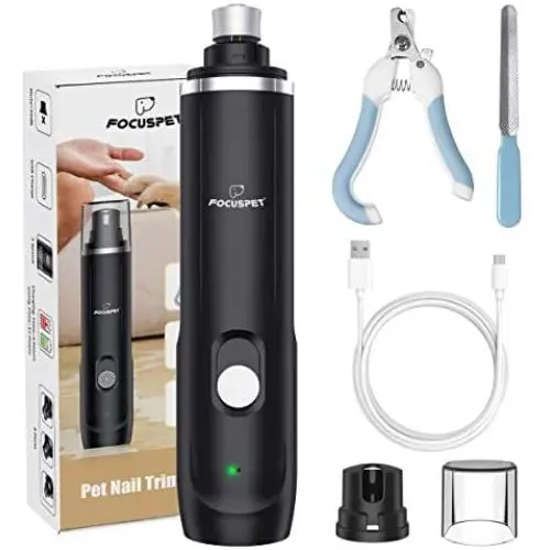 FOCUSPET Dog Nail Grinder,Pet Nail Trimmer Adjustable 2-Speed Quiet Pet Nail Grinder with Dog Nail File & Nail Clipper 3 Sanding Ports Smoothing USB Rechargeable for Small Medium Large Dogs & Cats FOCUSPET Dog Nail Grinder,Pet Nail Trimmer Adjustable 2-Speed Quiet Pet Nail Grinder with Dog Nail File & Nail Clipper 3 Sanding Ports Smoothing USB Rechargeable for Small Medium Large Dogs & Cats
