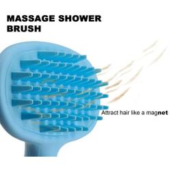 DELE Dog Massage Brush, Curry Comb for Dogs, Pet Bath Brush with Memory Gel Shedding Tools for Short to Long Smooth Hair