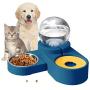 Lucky-M Double Cat Bowls,Dog Bowls and Cat Food Bowls with Pets Automatic Water Dispenser for Small Dogs and Cats