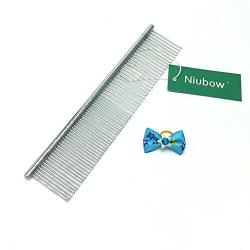 Niubow Pet Grooming Tools - Stainless Steel Pet Comb for Dogs and Cats 7-1/2 Inch