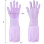 2 Pairs Magic Silicone Gloves, Pet Grooming Gloves Hair Removal, Dogs & Cats Bath Scrubber with High Density Teeth Cleaning Gloves, Reusable Kitchen Dishwashing Gloves