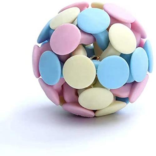 Interactive Cat Balls with Bell, MUZIEBA Cat Toy Ball, Durable Dog Chew Toys Balls for Small Dogs and Cat, Teeth Cleaning Rubber Balls Cat Teething Toys(Dia. 6.3cm)