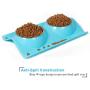 UPSKY Double Dog Cat Bowls Premium Stainless Steel Pet Bowls No-Spill Resin Station, Food Water Feeder Cats Small Dogs.