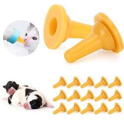 TOPINCN 15PCS Puppy Nursing Bottle Nipple Silicone Safety Soft Cat Dog Feeding Bottle Feeder Nipple for Pet Puppy Kittens