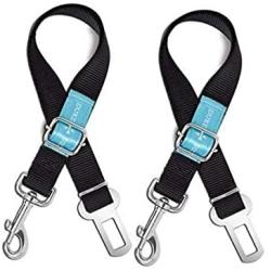 Dog Seat Belt Pet Dog Cat Car Seatbelt Safety Tether - 2 Pack - Adjustable Harness Belts Pet Leash - Heavy Duty Nylon Seatbelts - Universal Fit Cars Truck SUV