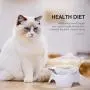 MILIFUN Elevated Cat Single Bowls, Pet Food Water Bowl with 15°Tilted Raised, Pet Feeding Bowl for Cats and Kittens White