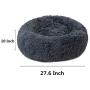Donut Cat Bed Pet Bed for Small Cat and Dog Round Kitten Cushion Bed Soft Plush Pet Calming Bed