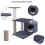 Cat Tree Tower Cat Scratch Posts Activity Centre with Plush Condos Nest,Scratcher Board,Basket Perch,Platform,Scratching Post,Ball Toy,Multi-Level Cat Tower Play House Playgournd for Cats Kittens,75cm