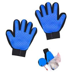 Master Komfy Pet Grooming Gloves 1 Pair Enhanced Five Fingers Deshedding Gloves for Pets/Dogs/Cats, Long/Short Hair