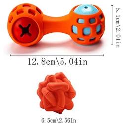 ShiLei Interactive Dog bite Toy, Tough and Durable Environmentally Friendly Rubber, Interesting Dumbbell Leak Design, Detachable, bite Resistant