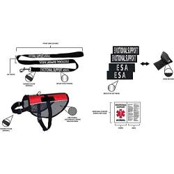Dogline Emotional Support Dog Vest Set Adjustable Service Dog Vest Harness Reflective Emotional Support & ESA Patches with Emotional Support Leash Emotional Support Animal ID Card