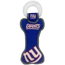 Pets First NFL New York Giants Dental Dog TUG Toy with Squeaker. Tough PET Toy for Healthy Fun, Teething & Cleaning Pets Teeth & Gum, Team Color, one Size (NYG-3310)