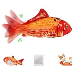WOM Electric Fish Cat Toy Kicker Fish Toy Moving Wiggling Fish Realistic Interactive Flopping Pets Chew Bite Supplies