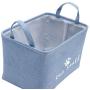 Geyecete Canvas Cat Toy Basket Basket for Cat Stuff Dog/Cat Toys, cat Blanket,cat Clothes Storage -15in x 10.5in x 10in-Cat Stuff