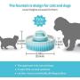 THMY Ceramic Pet Drinking Fountain, 70 oz Automatic Porcelain Cat Water Fountain, Ultra Quiet Water Fountains for Cats and Dogs with Clean Brush and Foam - Blue