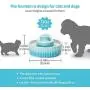 THMY Ceramic Pet Drinking Fountain, 70 oz Automatic Porcelain Cat Water Fountain, Ultra Quiet Water Fountains for Cats and Dogs with Clean Brush and Foam - Blue THMY Ceramic Pet Drinking Fountain, 70 oz Automatic Porcelain Cat Water Fountain, Ultra Quiet Water Fountains for Cats and Dogs with Clean Brush and Foam - Blue