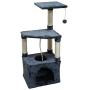 MIAO PAW Cat Tree Tower Condo Sisal Post Scratching Furniture Activity Center Play House Cat Bed Grey