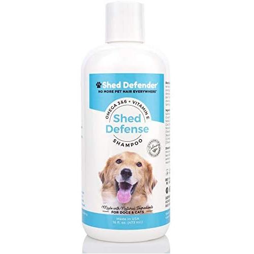 Shed Defender Shed Defense Shampoo for Dogs to Reduce Shedding, w/Omega 3 & 6, Vitamin E, Natural Ingredients & Plant Based, Hypoallergenic