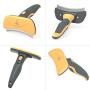 Canple Deshedding Brush Groom Comb 4 inches Curved Edge Long & Short Teeth Undercoat Grooming & Shedding Tool for Short, Medium and Long Hair Dogs and Cats (4 inches)