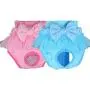 Soly Teche Pet Dog Physiological Shorts Cotton Bow Puppy Diapers Pants Sanitary Underwear (XL, Pink+Blue (2pack))