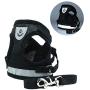 Feiky Dog Harness No-Pull Pet Harness Adjustable Reflective Outdoor Pet Vest and Dog Leash Easy Control for Small Medium Dog or Cat