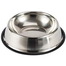 Petworld Paragon Stainless Steel Dog Bowl with Noise Reduction Non-Slip Rubber Base & Solid Durable Easy-Cleaning Anti-Rust Water and Food Feeder for Dogs and Cats