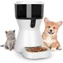 Automatic Cat Feeder with Rotating HD Pet Camera 2.4G WiFi Enabled Smartphone, Schedule Meals Feeding Timer for Cat and Dog, Audio Voice Recorder, Smart Pet Food Dispenser