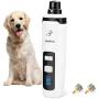 CHORTAU Dog Nail Grinder 2-Speed Dog Nail Trimmers 2020 Newest Rechargeable Low Noise Dog Nail Grinder for Small Medium Large Dogs Cats Pets Painless Paws Grooming with 2 Grinding Wheels