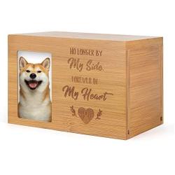 Terby Cremation Urns for Ashes Pets Memorial Keepsake Box Pet Keepsake Urn for Dogs and Cats Small Animal Funeral Cremation Urn with Photo Frame Burly Wood Cremation Box for Small Medium Animals
