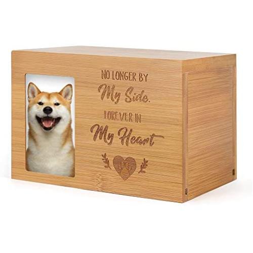 Terby Cremation Urns for Ashes Pets Memorial Keepsake Box Pet Keepsake Urn for Dogs and Cats Small Animal Funeral Cremation Urn with Photo Frame Burly Wood Cremation Box for Small Medium Animals