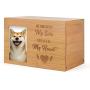 Terby Cremation Urns for Ashes Pets Memorial Keepsake Box Pet Keepsake Urn for Dogs and Cats Small Animal Funeral Cremation Urn with Photo Frame Burly Wood Cremation Box for Small Medium Animals
