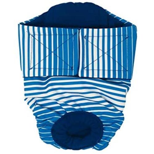 Swim Diapers for Hydrotherapy Dogs - Made in USA - Blue Stripes Waterproof Swim Diaper for Dogs