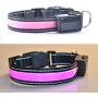 Chenyouwen Pet Toys Great Medium and Large Dog Pet Solar + USB Charging LED Light Collar, Neck Circumference Size: L, 50-60cm(Orange) (Color : Pink)