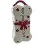 Comfy Hour 9'' Bone Shape Dog Food Storage Jar with Lid, Red and White Comfy Hour 9'' Bone Shape Dog Food Storage Jar with Lid, Red and White